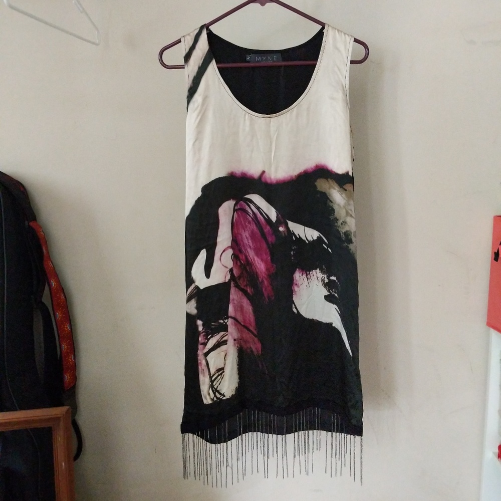 MYNE Ashley Ann 1920s flapper dress with fringes